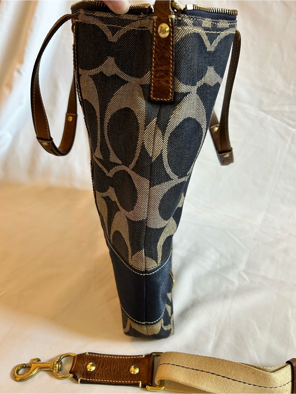 Coach Denim Tote - Picture 6 of 12